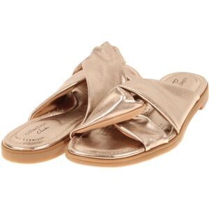 Clarks Renya Twist Women's Metallic Slide Sandals, Size 9‎